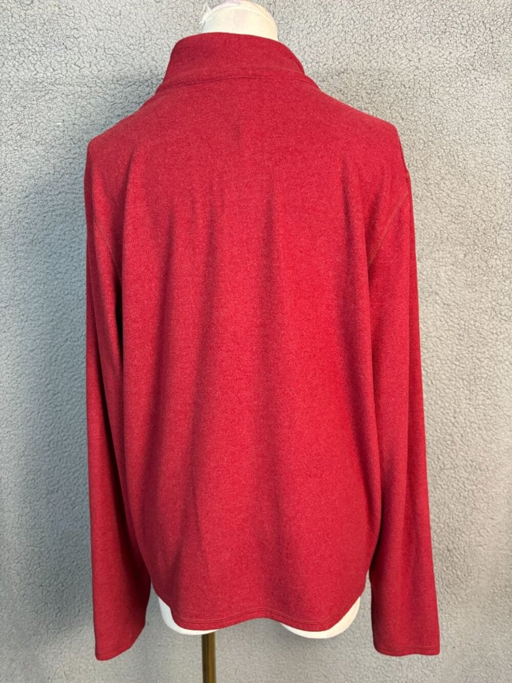 ODODOS Women's Fleece Half-Zip Sweatshirts–Ultra Soft Long Sleeve Red Lg NWT's - Picture 5 of 8